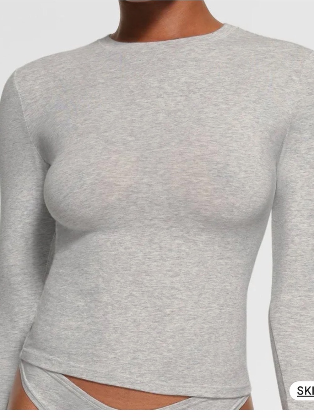 SKIMS Cotton Jersey Long Sleeve T-Shirt